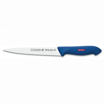 Cuchillalia – 3 Claveles Proflex 8271 – Cuchillo de Filetear Flexible 18cm 7″ Mango Azul
