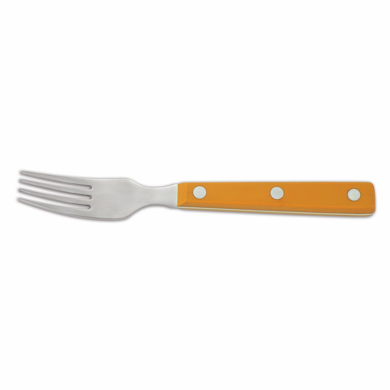 Tenedor de mesa con mango amarillo - Arcos 374725