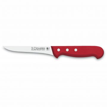 Cuchillalia – Cuchillo Deshuesar 15cm 6″ Línea POM – 3 Claveles 1915 Mango rojo