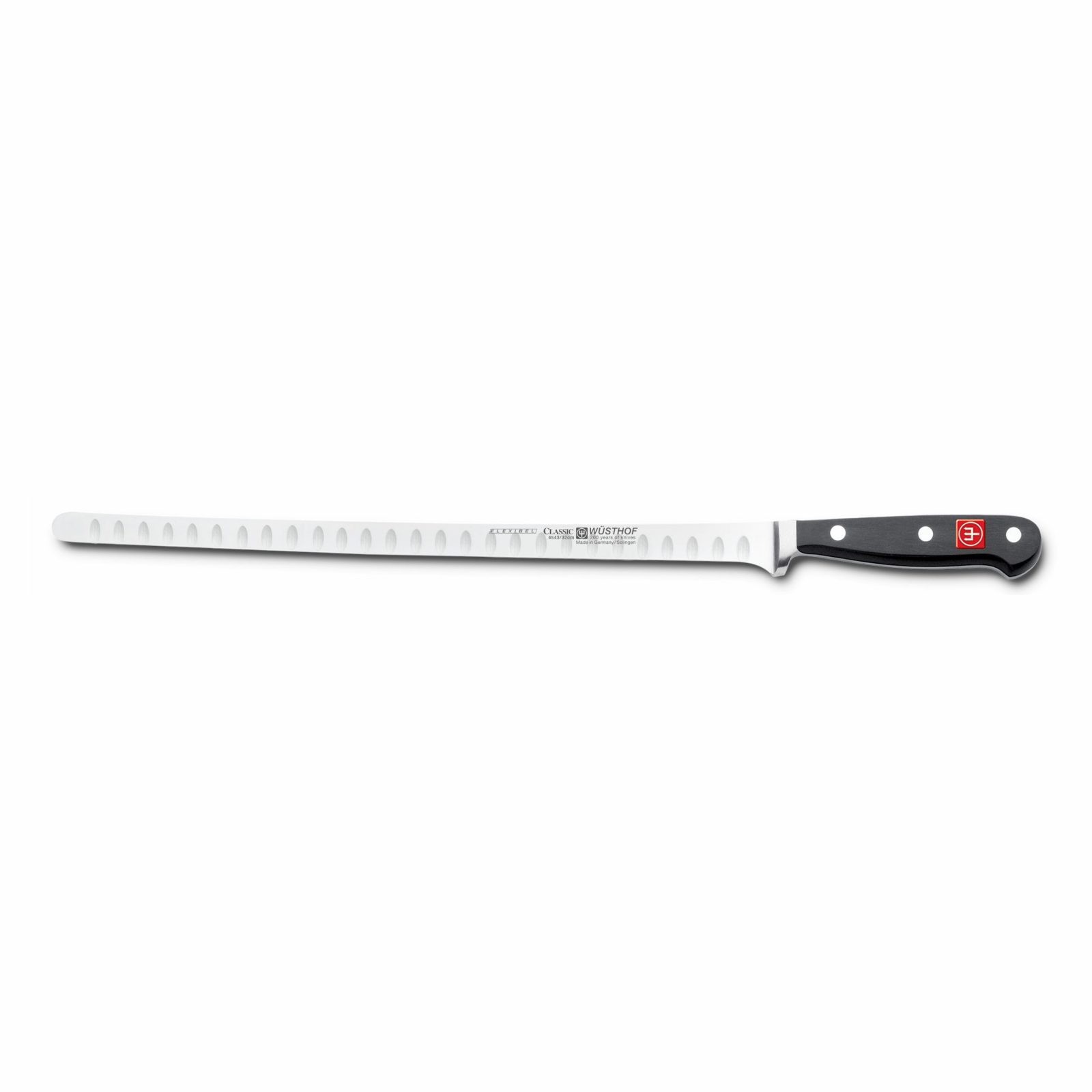 Cuchillo jamonero alveolado 3 Claveles pom 30 cm - Jamoneros y Cuchillos