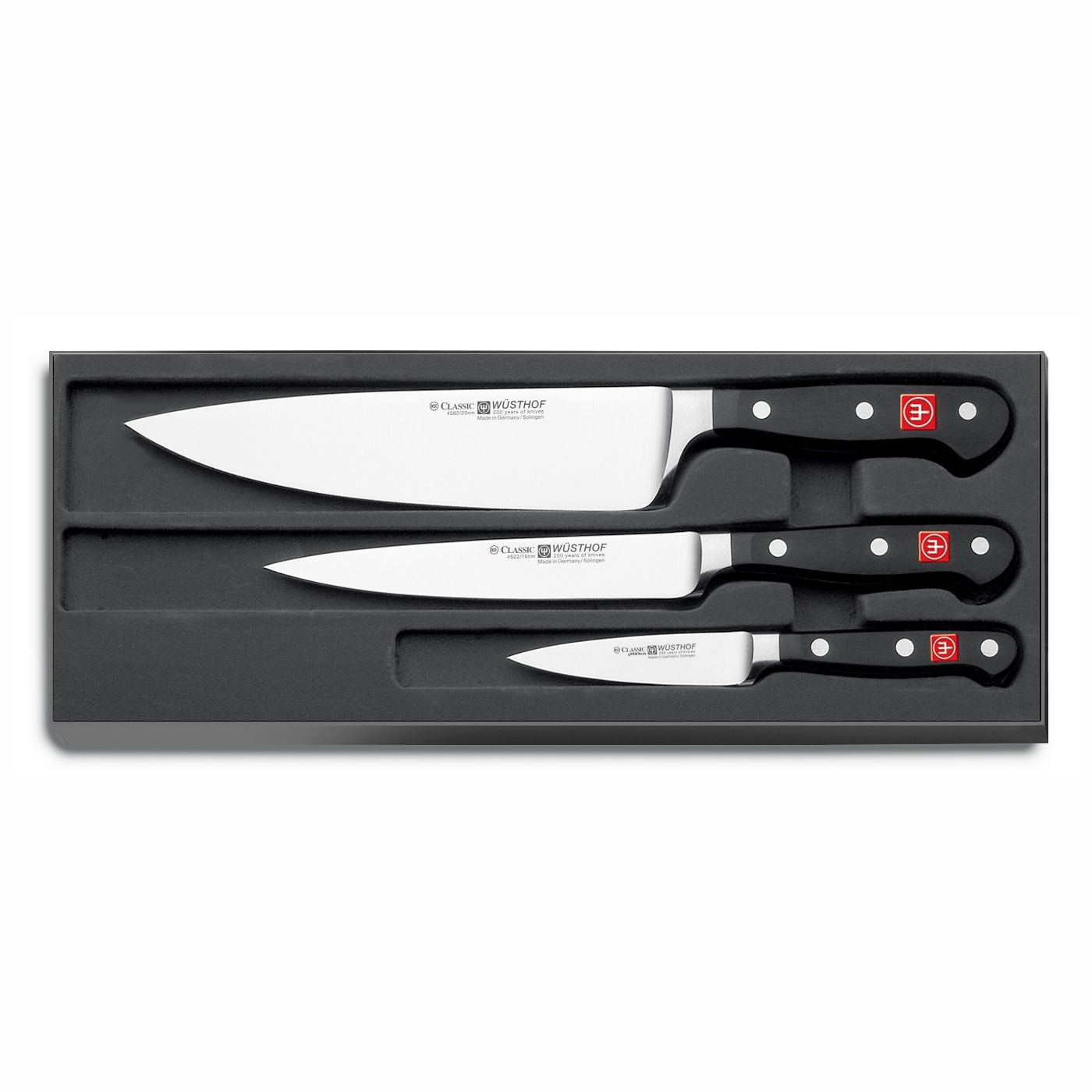 Set de 3 cuchillos Victorinox acero inoxidable negro