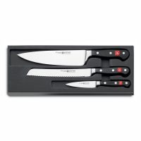 Estuche de cuchillo de chef, panero y mondador - Mango negro - Wüsthof Classic 9660