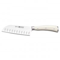 Cuchillo Santoku Alveolado mango blanco - 14 cm - Wüsthof Classic Ikon Creme 4172-0/14