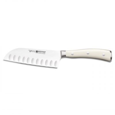 Cuchillo Santoku Alveolado mango blanco - 14 cm - Wüsthof Classic Ikon Creme 4172-0/14