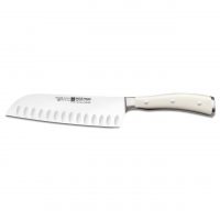 Cuchillo Santoku Alveolado mango blanco - 17 cm - Wüsthof Classic Ikon Creme 4176-0/17