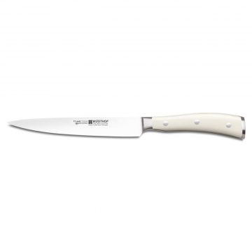 Cuchillo de Chef (hoja estrecha) de mango blanco – 16 cm – Wüsthof Classic Ikon Creme 4506-0/16