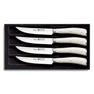 Estuche 4 Cuchillos Steak de mango blanco - Wüsthof Classic Ikon Creme 9716