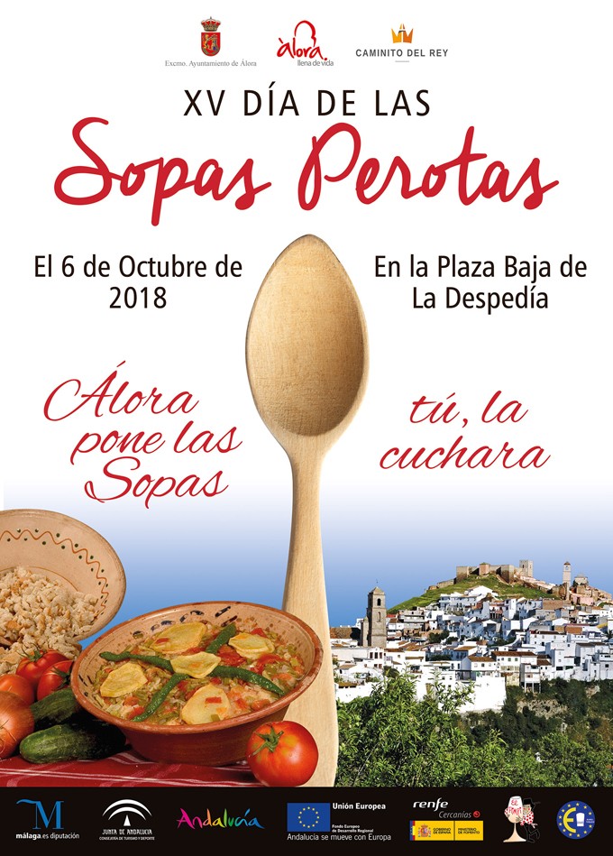 Cartel de las sopas perotas en Álora 2018