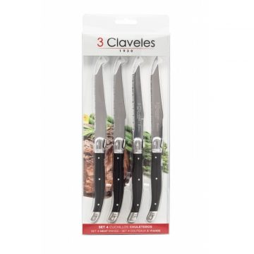 Estuche del set de 4 chuleteros 3 Claveles Bistro 1481 – Cuchillalia