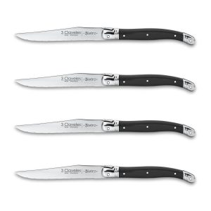 SET 4 CUCHILLO ASADO 12 CM ANGUS 3 CLAVELES — Deco Hogar