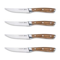 Set de 4 cuchillos chuleteros 3 Claveles Kobe 1046 - Cuchillalia