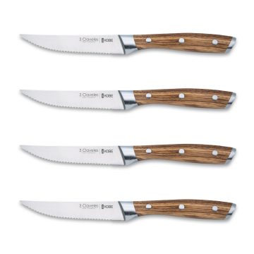 Set de 4 cuchillos chuleteros 3 Claveles Kobe 1046 – Cuchillalia