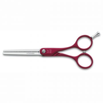 Tijeras de Peluquería para Esculpir DurAluminium Rojo ES 28 5,5″ – 3 Claveles 12609- Cuchillalia