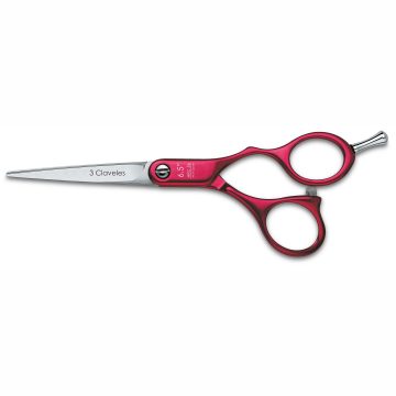 Tijeras de Peluquería de Corte DurAluminium Rojo 6,5″ – 3 Claveles 12695 – Cuchillalia