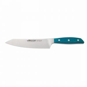 Cuchillo rocking santoku Arcos Brooklyn de 19 cm con mango en micarta verde, 191623