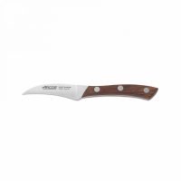 Cuchillo mondador curvo de 7.5 cm con mango de madera - Arcos Natura 154810