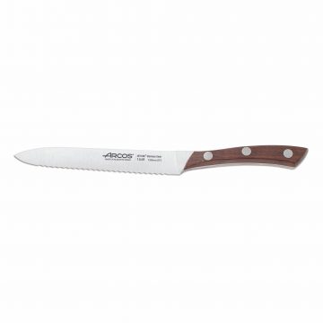 Cuchillo para tomate de 13 cm con mango de madera – Arcos Natura 154910