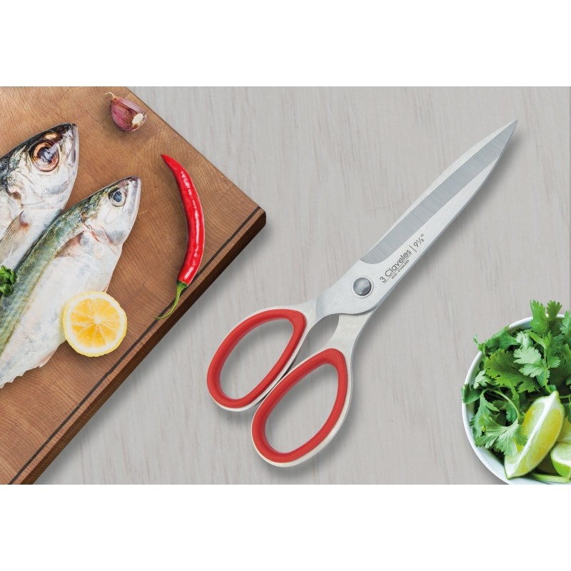 Tijera Cocina Pescado 3 Claveles Acero inoxidable - 24 cm - 9.5 – niddum  home