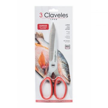 Cuchillalia – Tijera de cocina para pescado para zurdos Large – 3 Claveles 447 – Blister