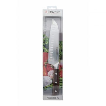 Estuche del cuchillo santoku de 17,5 cm de hoja – 3 Claveles Norden 1045 – Cuchillalia