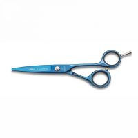 Tijeras de peluquería de corte en titanio azul - 3 Claveles Silex Tin 12816 - Cuchillalia