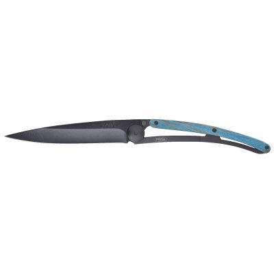 Navaja Dejoo Black 37g con mango de haya azul | Cuchillalia.com