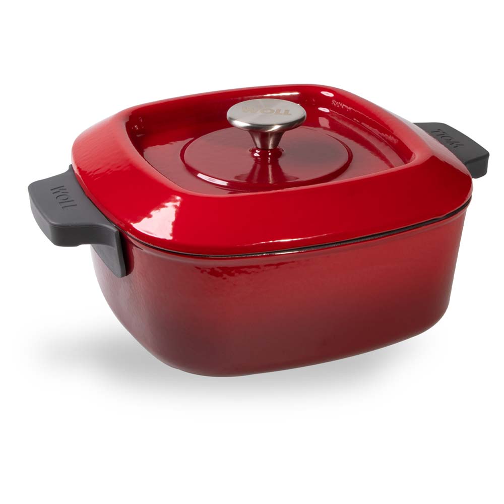 Cocotte de 24x24 cm de hierro fundido Woll Rojo Chili 1024CI-010 