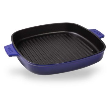 Parrilla de hierro colado de 28×28 cm – Woll Azul Cobalto – Cuchillalia