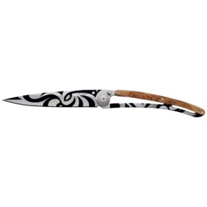 Navaja Deejo Tattoo 37g Tribal con mango de madera de enebro | Cuchillalia