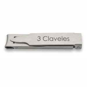 Cortaúñas plegable en acero inoxidable 3 Claveles 12424