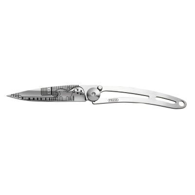 Navaja Deejo Tattoo 15g Naked Rock'n'Roll con mango metálico | Cuchillalia