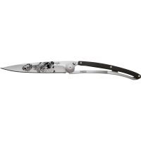 Navaja Deejo Tattoo Grizzli de 37g con mango de madera de ébano | Cuchillalia