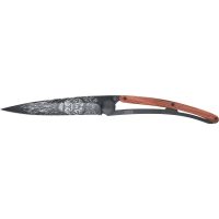 Navaja Deejo Tattoo Black León de 37g con mango de madera de haya roja | Cuchillalia