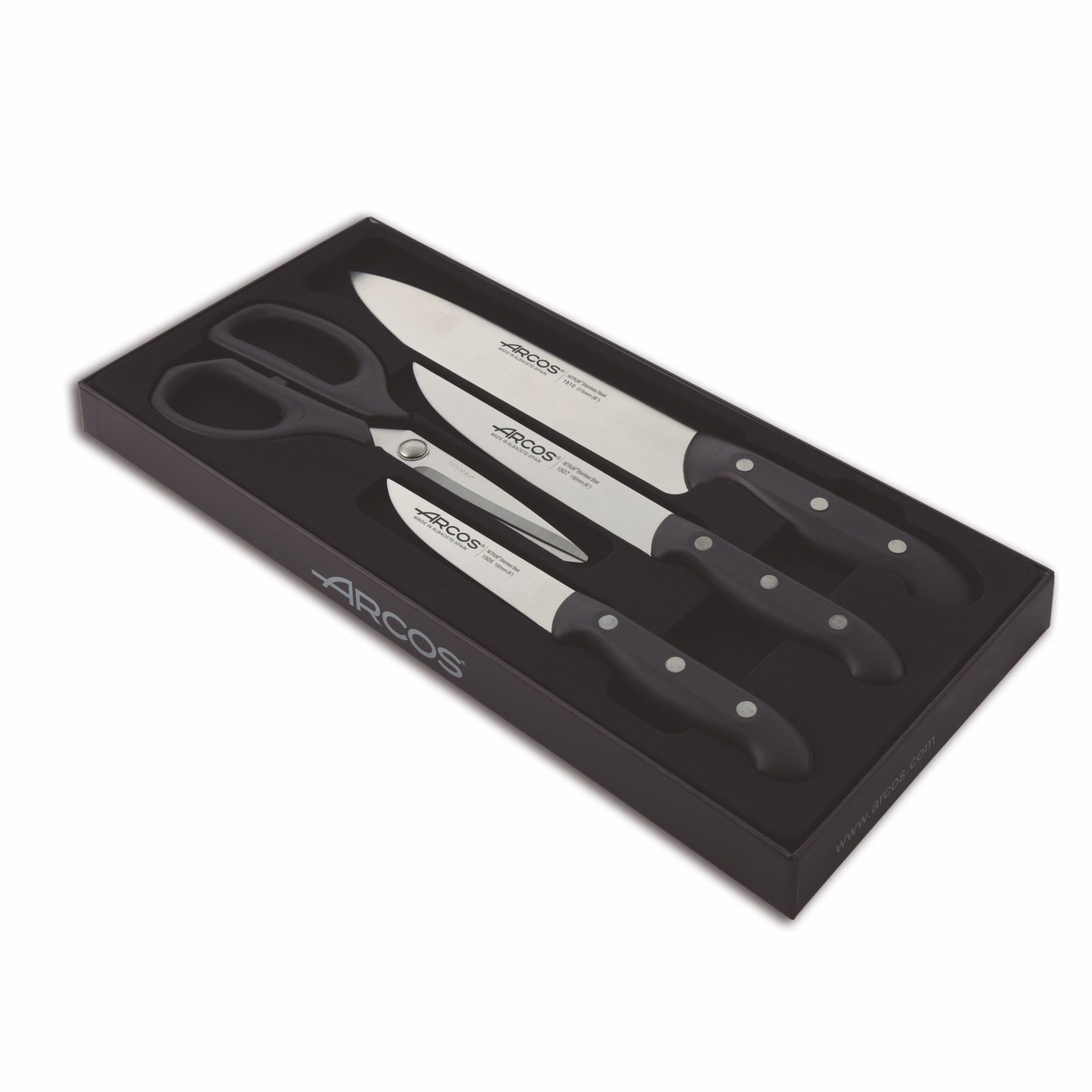 Set de 3 cuchillos de cocina Niza color vino metalizado - Arcos por 27,00 €