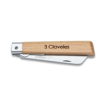 Navaja sin punta y bloqueo de hoja, abierta – 3 Claveles 1755