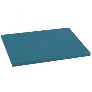 Tabla para cortar de color turquesa de 38x28x1,5 cm de Metaltex fabricada en polietileno