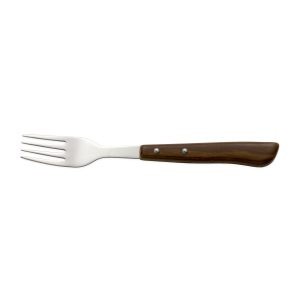 Tenedor de mesa con mango de madera prensada para hostelería - Arcos 803900