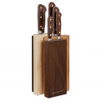 Set de 6 cuchillos Wüsthof Crafter en taco de madera a juego | Cuchillalia.com