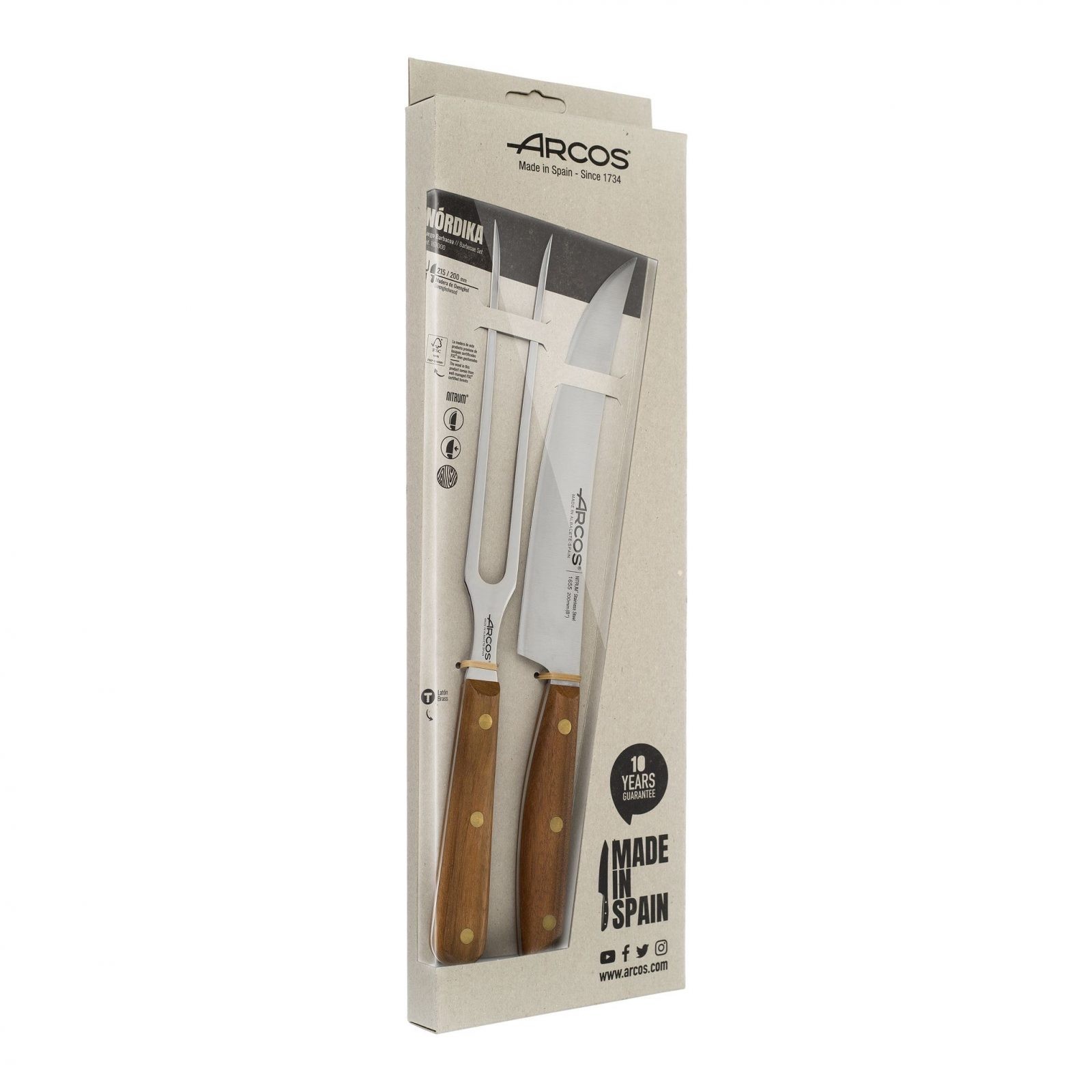 Set para barbacoa Arcos Nórdika, Cuchillo y tenedor