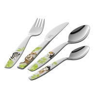 Set de 4 cubiertos para niño Zwilling Kids Jungle de colores - Cuchillalia.com