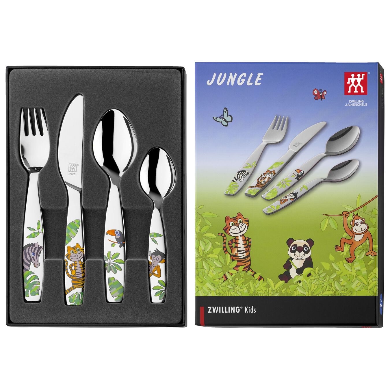 Juego de cubiertos infantiles Zwilling Kids Jungle serigrafiado