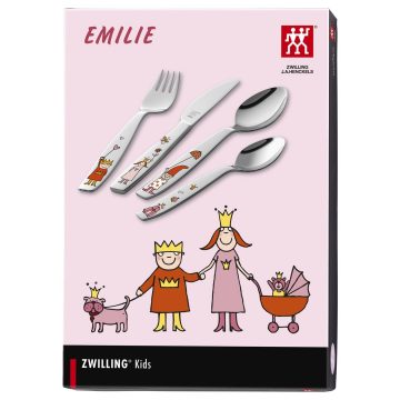 Caja del set de 4 cubiertos para niño Zwilling Kids Princesa Emilie – Cuchillalia.com