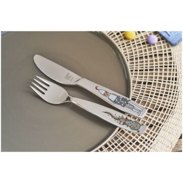 Cuchillo y tenedor del set de 4 cubiertos para niño Zwilling Kids Ritter Eckbert – Cuchillalia.com