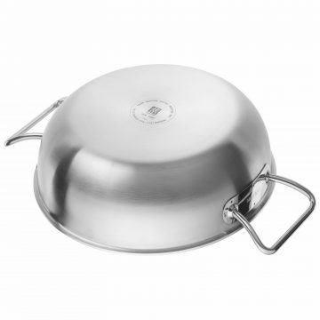 Detalle del fondo del wok de acero inoxidable de 30 cm Zwilling PRO – Cuchillalia.com