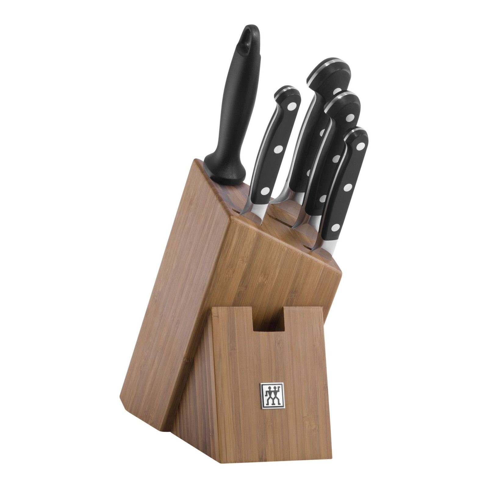 Juego de cuchillos en taco en madera de haya (4c+tijeras) - Arcos Riviera  234300