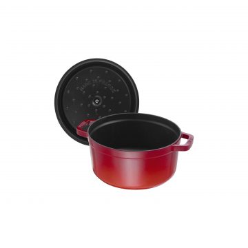 Cocotte con su tapa cereza de 22 cm de Staub 40509-814 – Cuchillalia.com