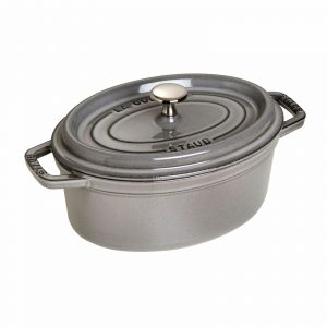 Cocotte ovalada gris grafito de 23 cm de Staub 40500-236 - Cuchillalia.com