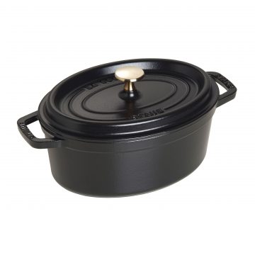 Cocotte ovalada negra de 23 cm de Staub 40500-231 – Cuchillalia.com