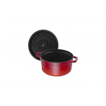 Cocotte color cereza de 28 cm con su tapa de Staub 40509-852 – Cuchillalia.com