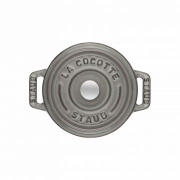 Vista superior de una minicocotte gris grafito de 10 cm de Staub 40500-106 – Cuchillalia.com